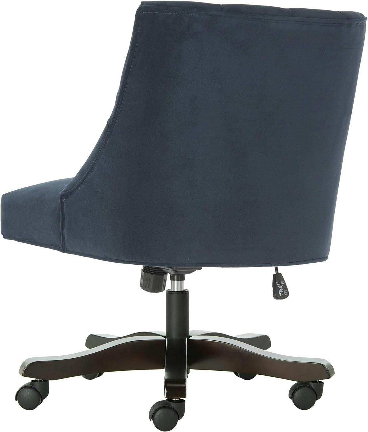 Transitional Soho Navy Velvet Tufted Adjustable Desk Chair