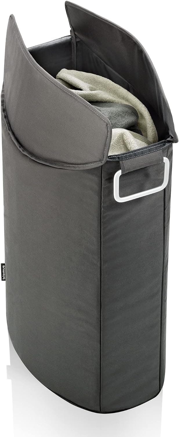 Frisco Anthrocite Collapsible Laundry Hamper with Overlapping Lid