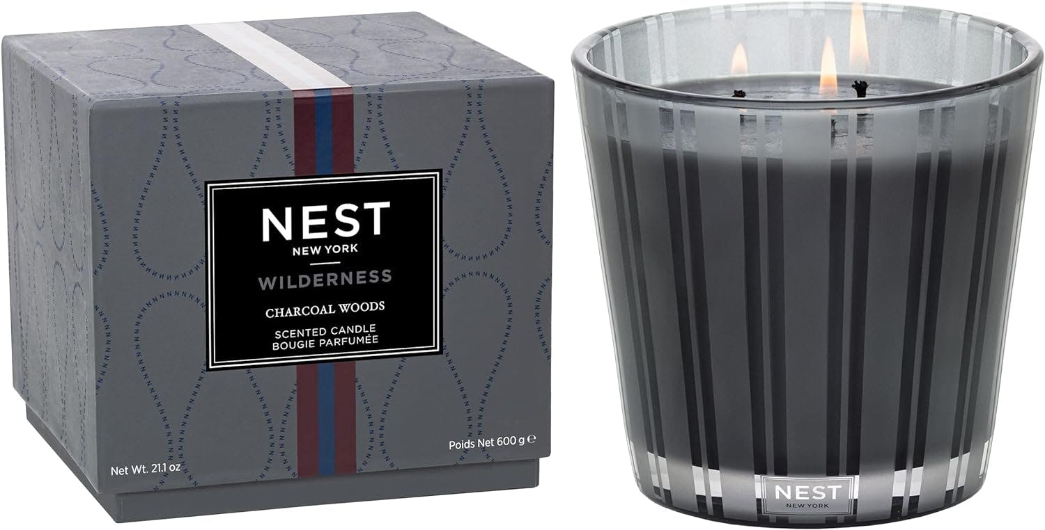 Charcoal Woods Elegance 3-Wick Scented Soy Candle