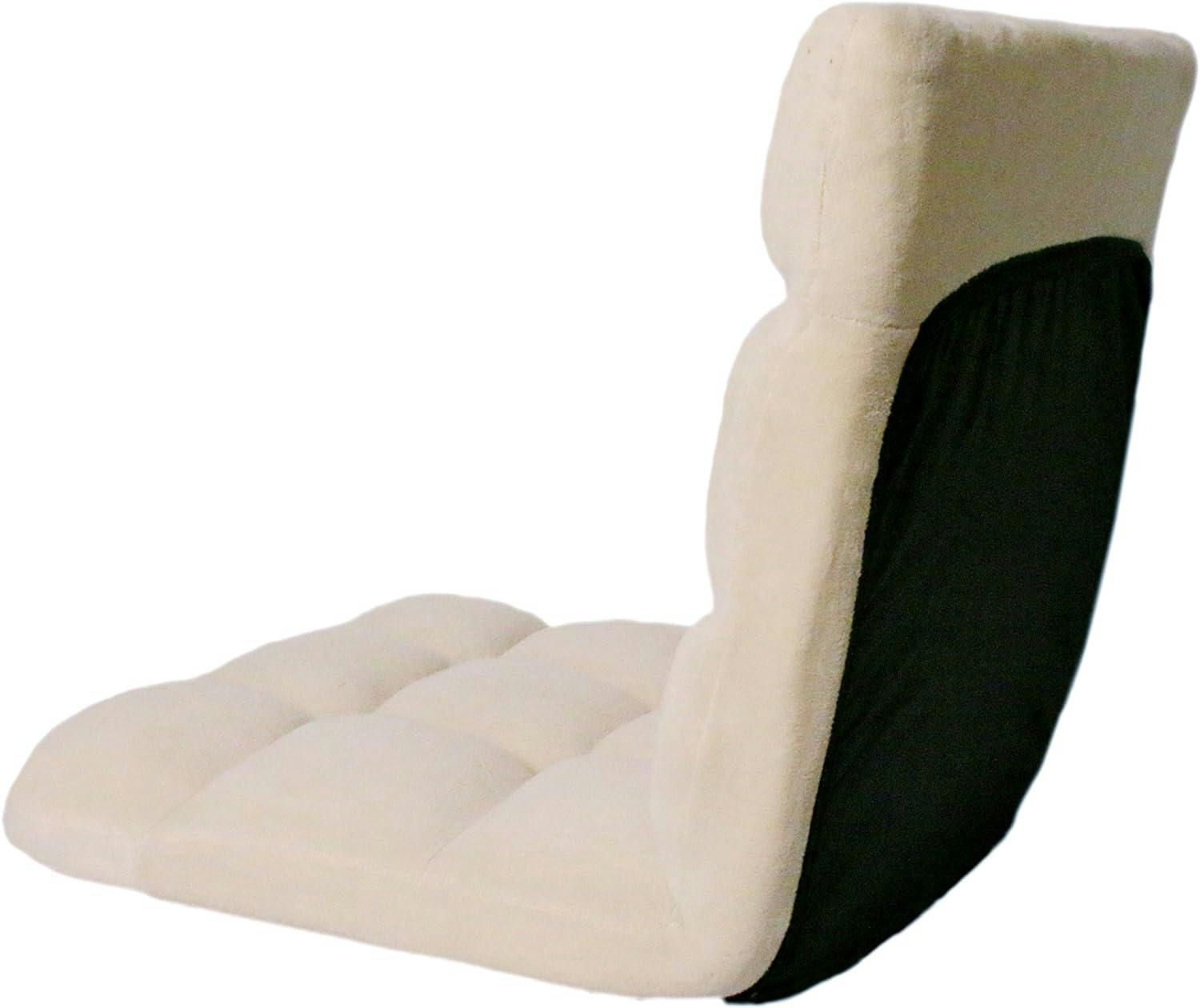 Beige Microfiber Armless Adjustable Recliner Gaming Chair