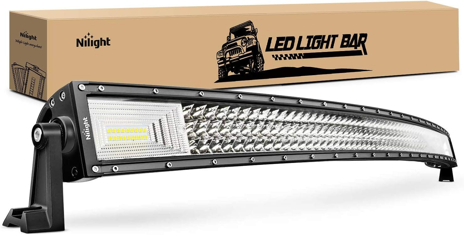 Sleek 52" Curved LED Light Bar for Off-Road Adventure, 783W Spot-Flood Combo