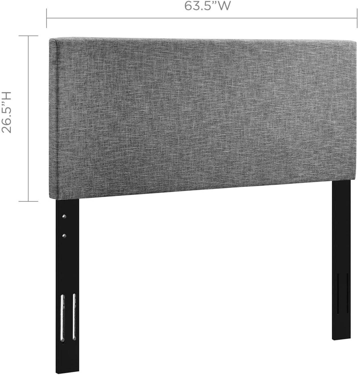 Taylor Full/Queen Light Gray Linen Fabric Upholstered Headboard