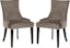 Transitional Gray Velvet Upholstered Side Chair with Birch Legs
