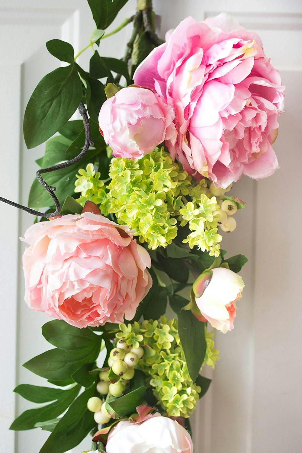 Eternal Spring 21" Pink Peony & Hydrangea Tabletop Arrangement
