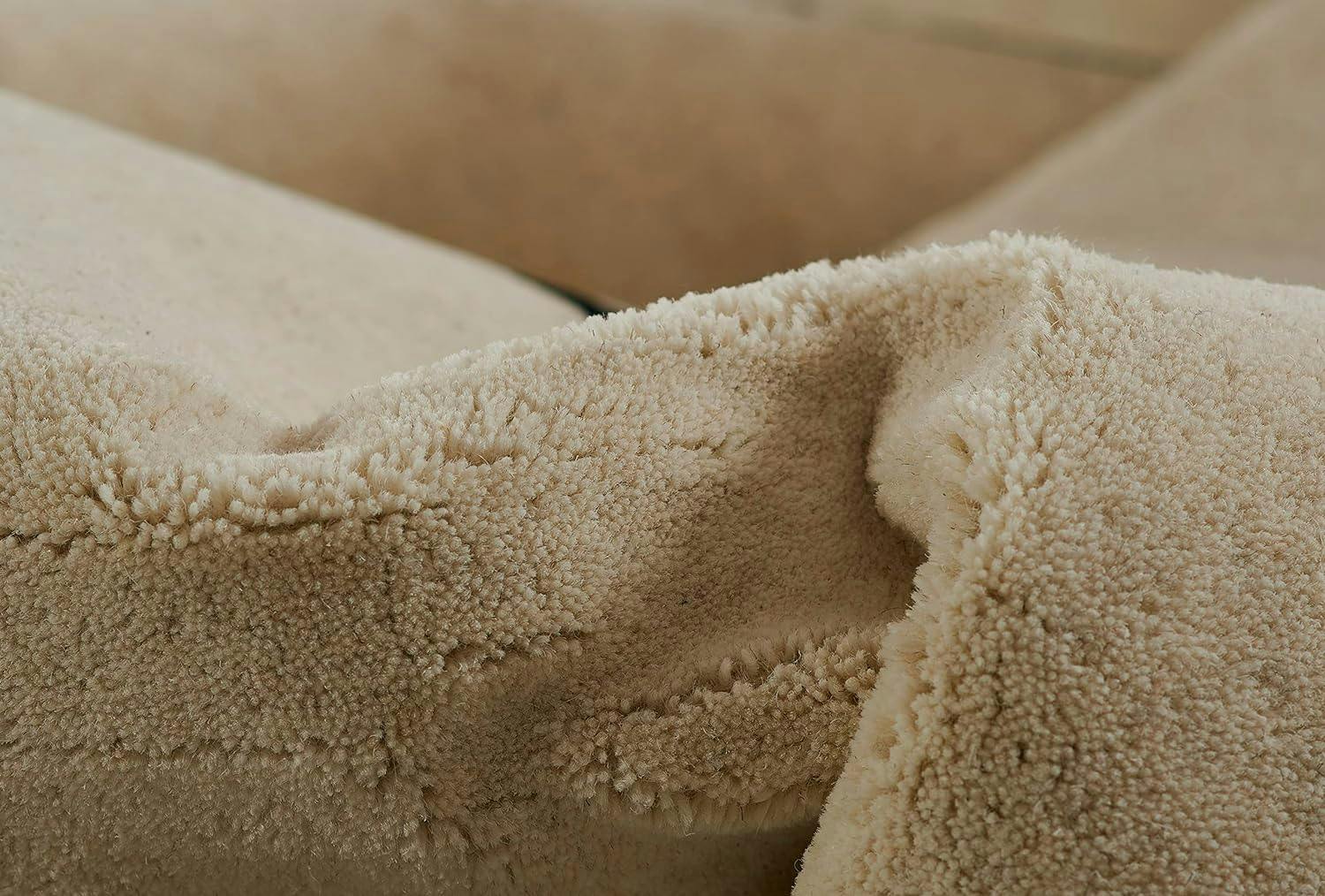 Simba Abstract Ivory Wool Runner Rug 2'6" x 8'