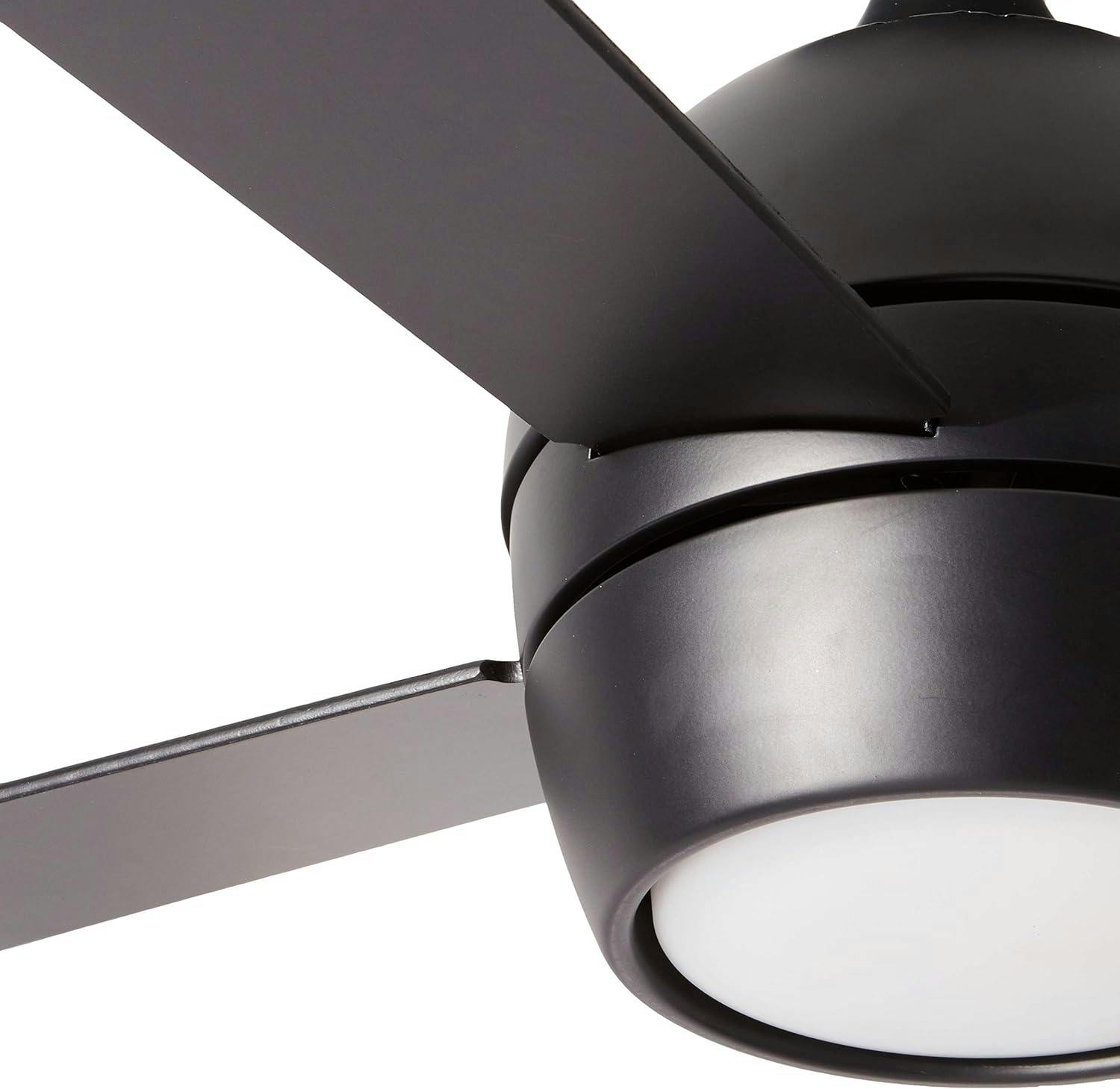 Indi 44" Matte Black Ceiling Fan with Light
