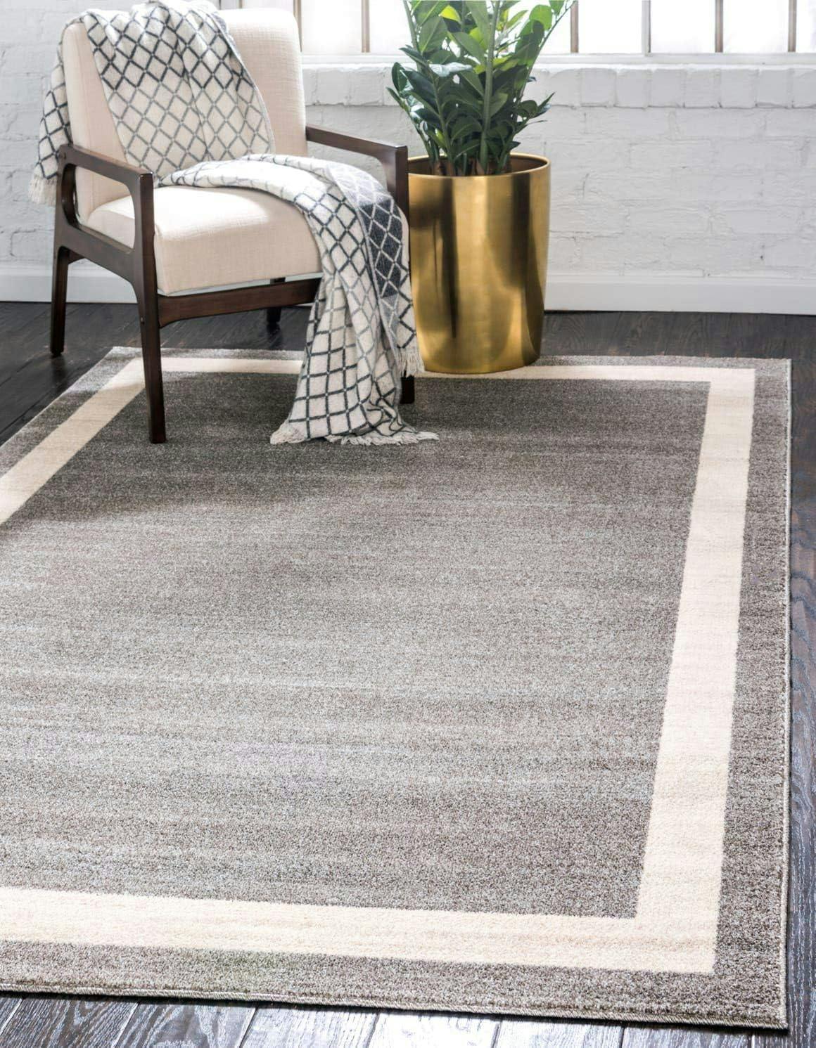 Del Mar Tufted Gray and Ivory Synthetic Indoor Area Rug, 3' 3" x 5' 3"