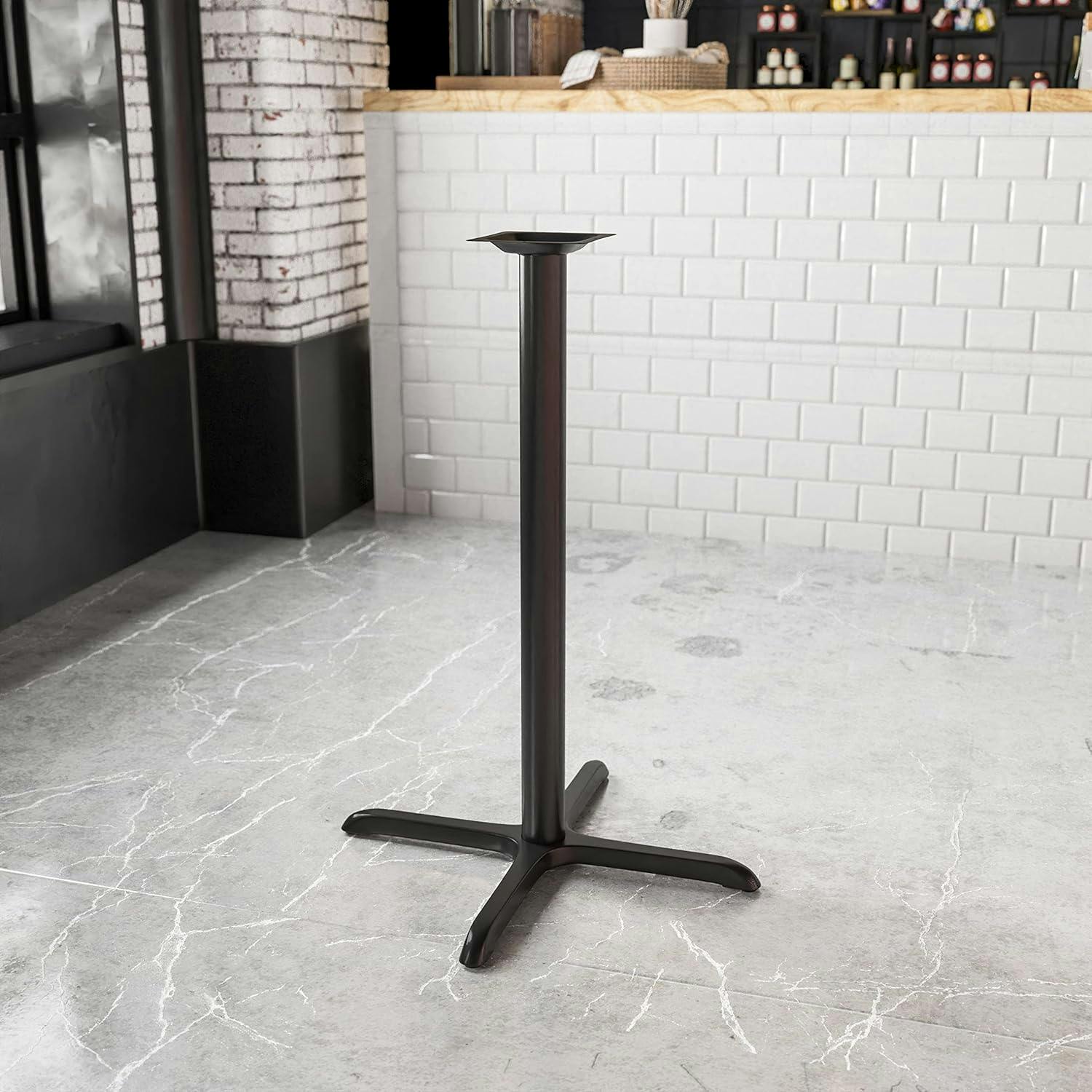 Eclipse 30'' Black Cast Iron Bar Height Table Base