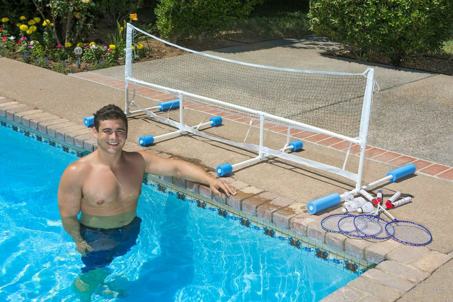 Deluxe 90" Multifunctional Water Volleyball/Badminton Pool Set
