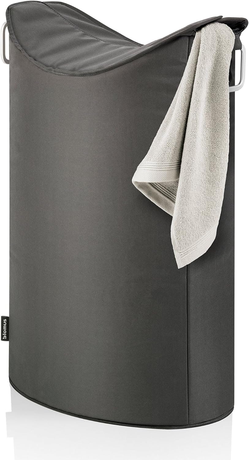Frisco Anthrocite Collapsible Laundry Hamper with Overlapping Lid