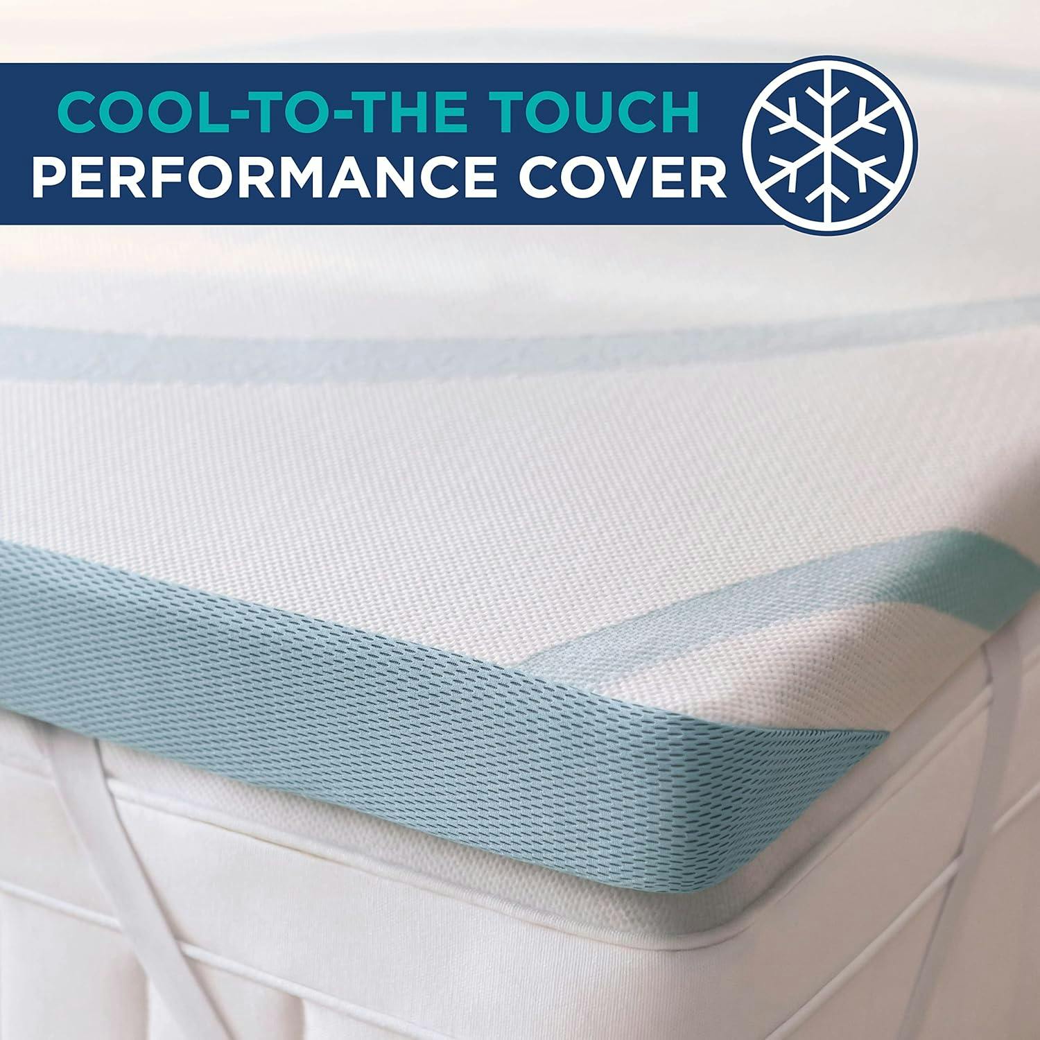 Cooling 3-Inch Full Memory Foam Mattress Topper with Washable Cover