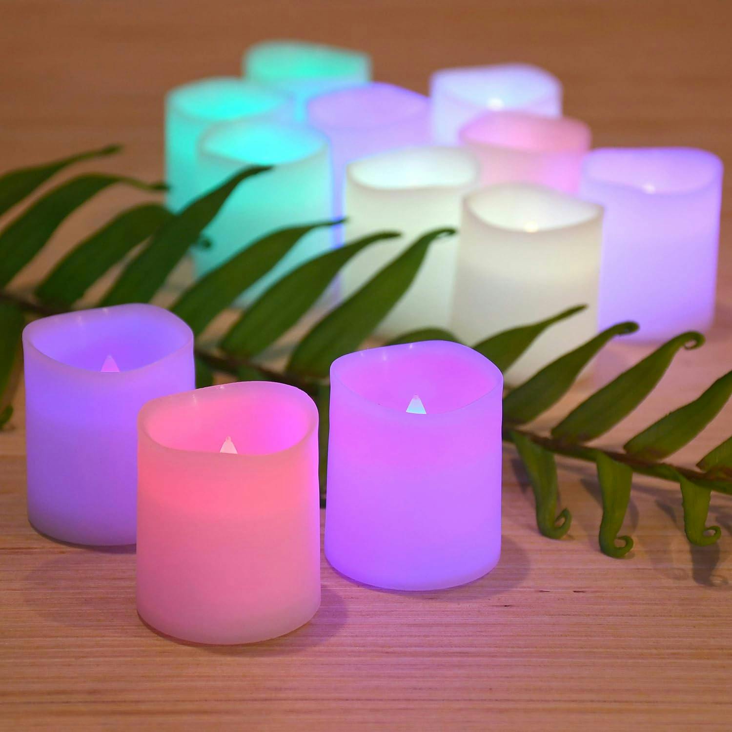 Eternal Glow Set of 12 Flameless LED Votive Candles in White