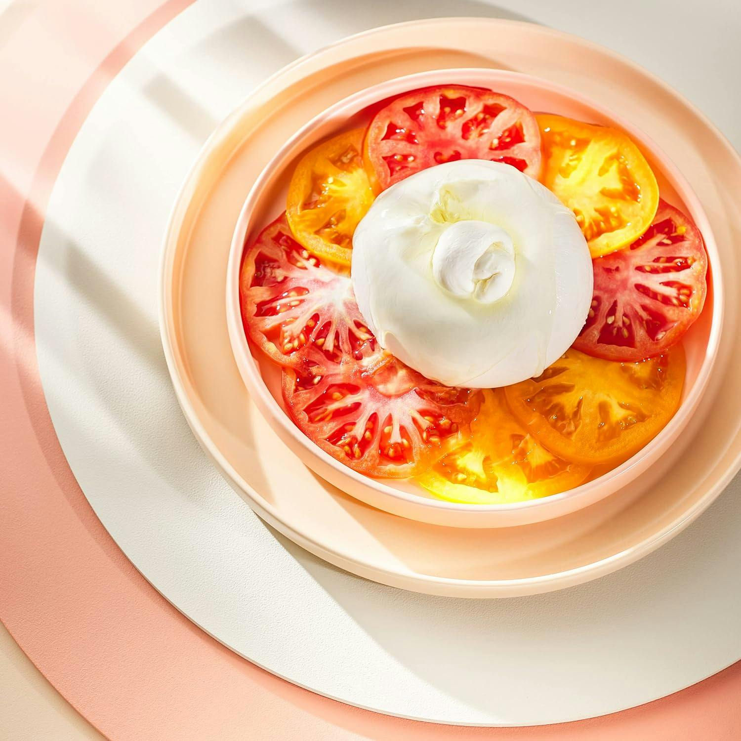 Stella 6-Piece Pastel Orange Porcelain Salad Plate Set