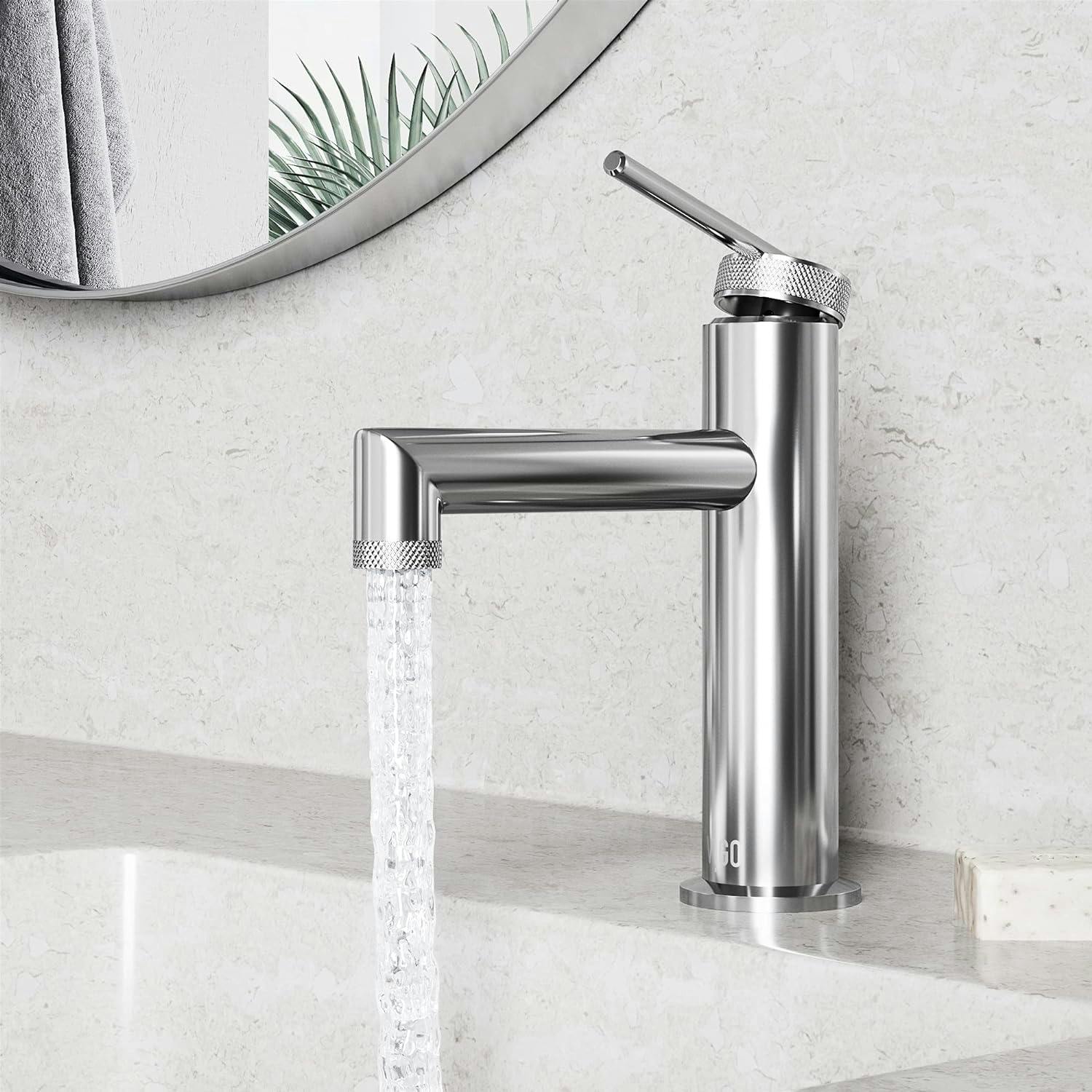 VIGO Sterling 7" High Chrome Single-Handle Bathroom Faucet