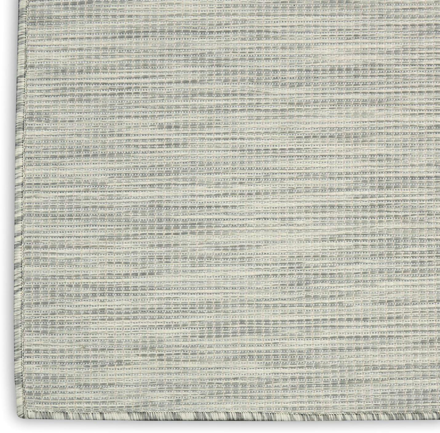 Elegante Light Grey 9' x 12' Flatweave Synthetic Area Rug