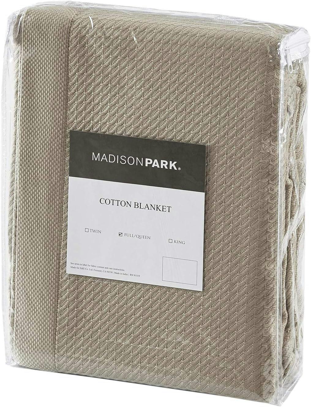 Luxurious King-Size Khaki Egyptian Cotton Cozy Blanket