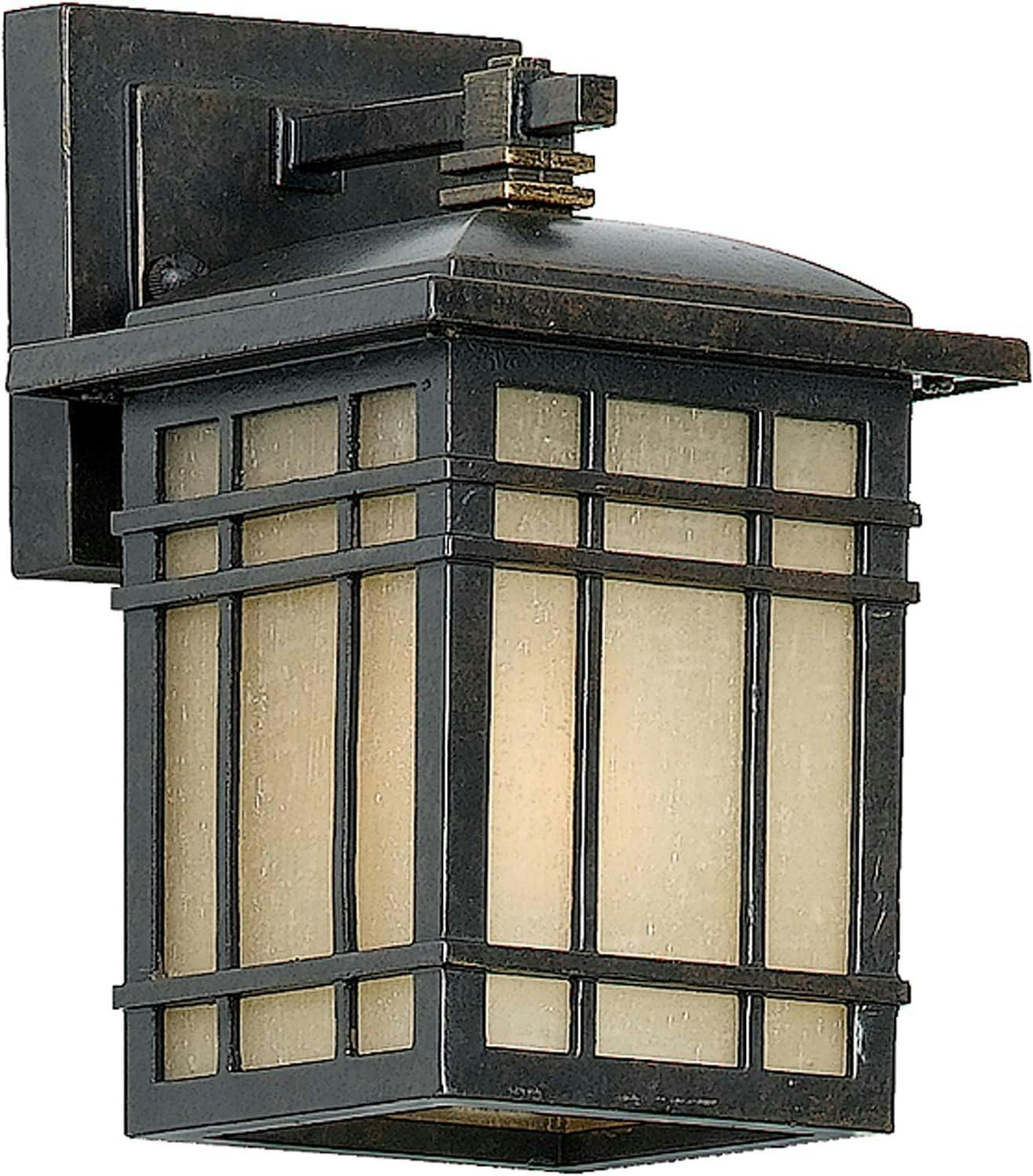 Dimmable 9'' Bronze Arts & Crafts Lantern Wall Sconce