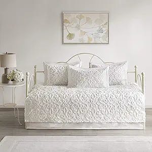 Emberly 5 Piece Tufted Cotton Chenille Daybed Set
