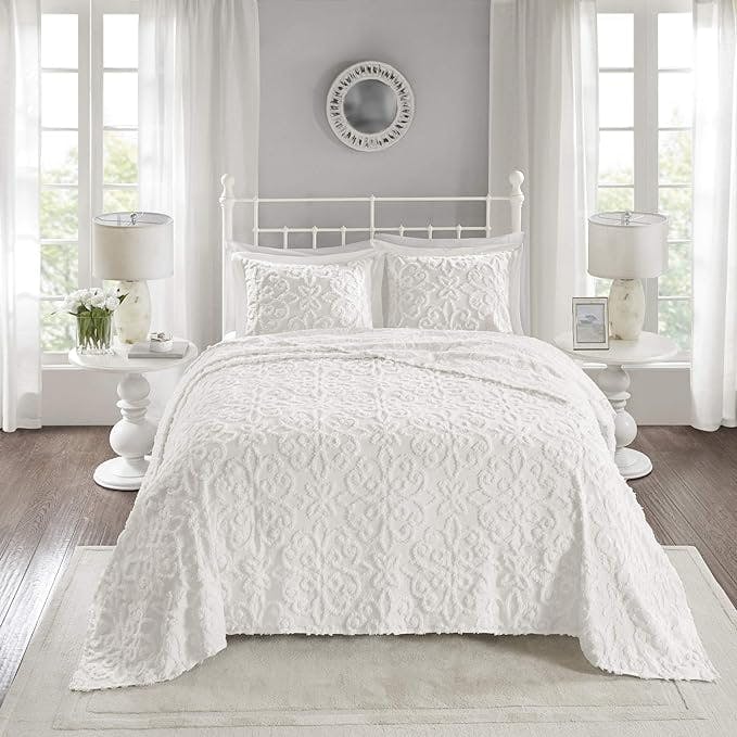 Emberly Standard Cotton 3 Piece Coverlet / Bedspread Set
