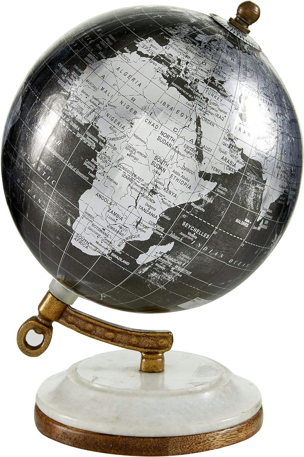 Globetrotter's Dream: Black 5" Modern Marble Base Globe