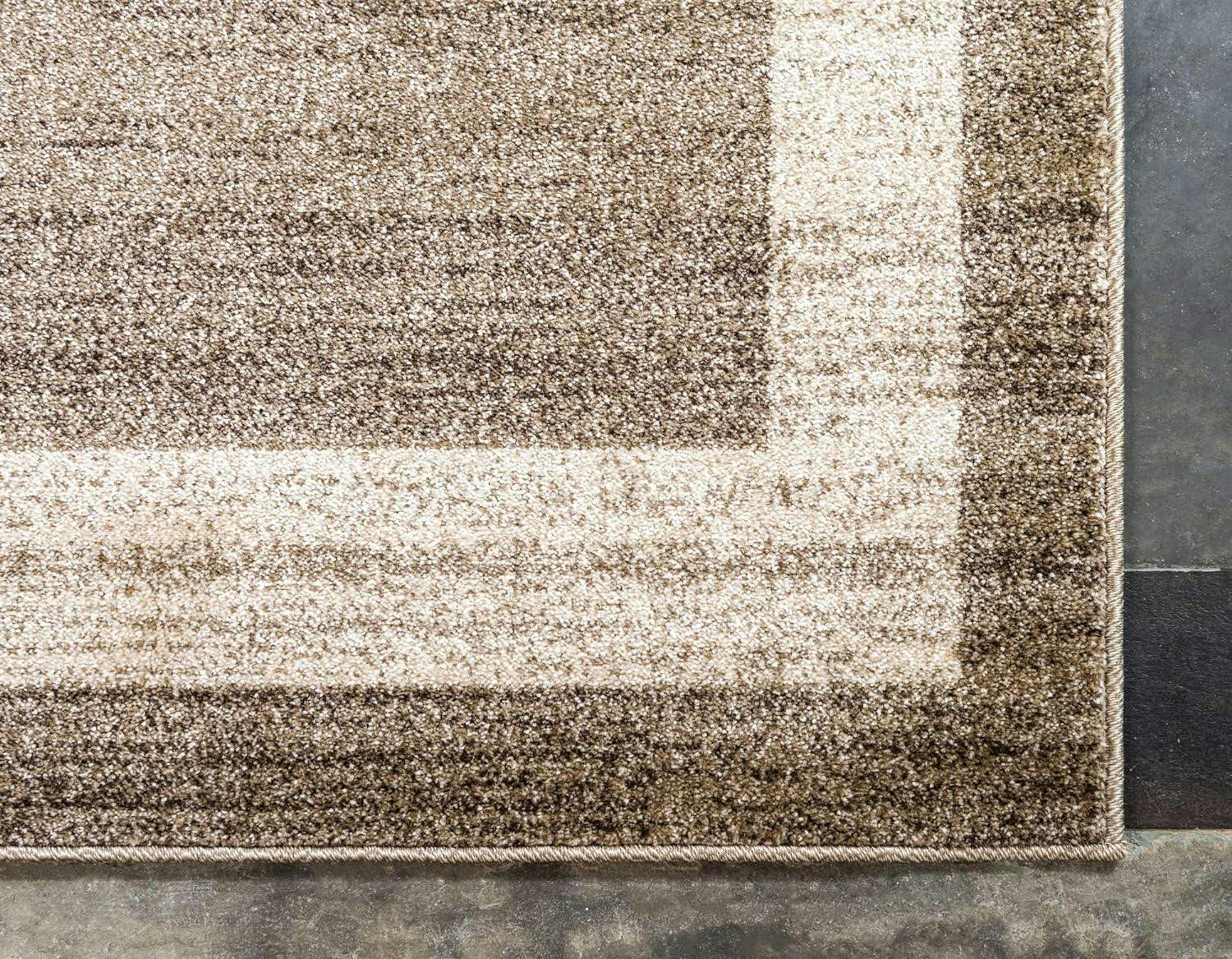 Luxe Reversible Tufted 6' x 9' Light Brown Synthetic Area Rug