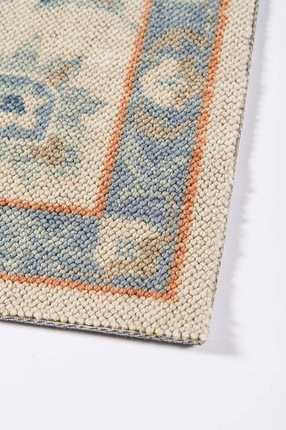 Elysian Medallion 9'9" x 12'6" Blue Wool Blend Area Rug