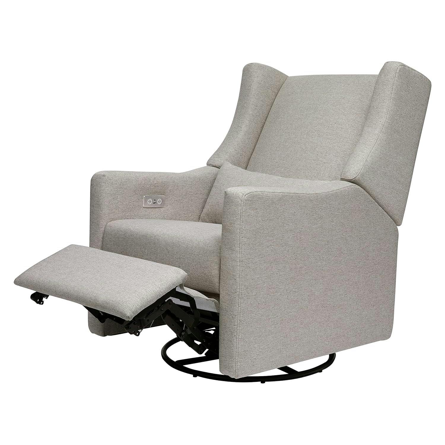 Kiwi Grey Eco-Performance Electronic Recliner and Swivel Glider with USB Port