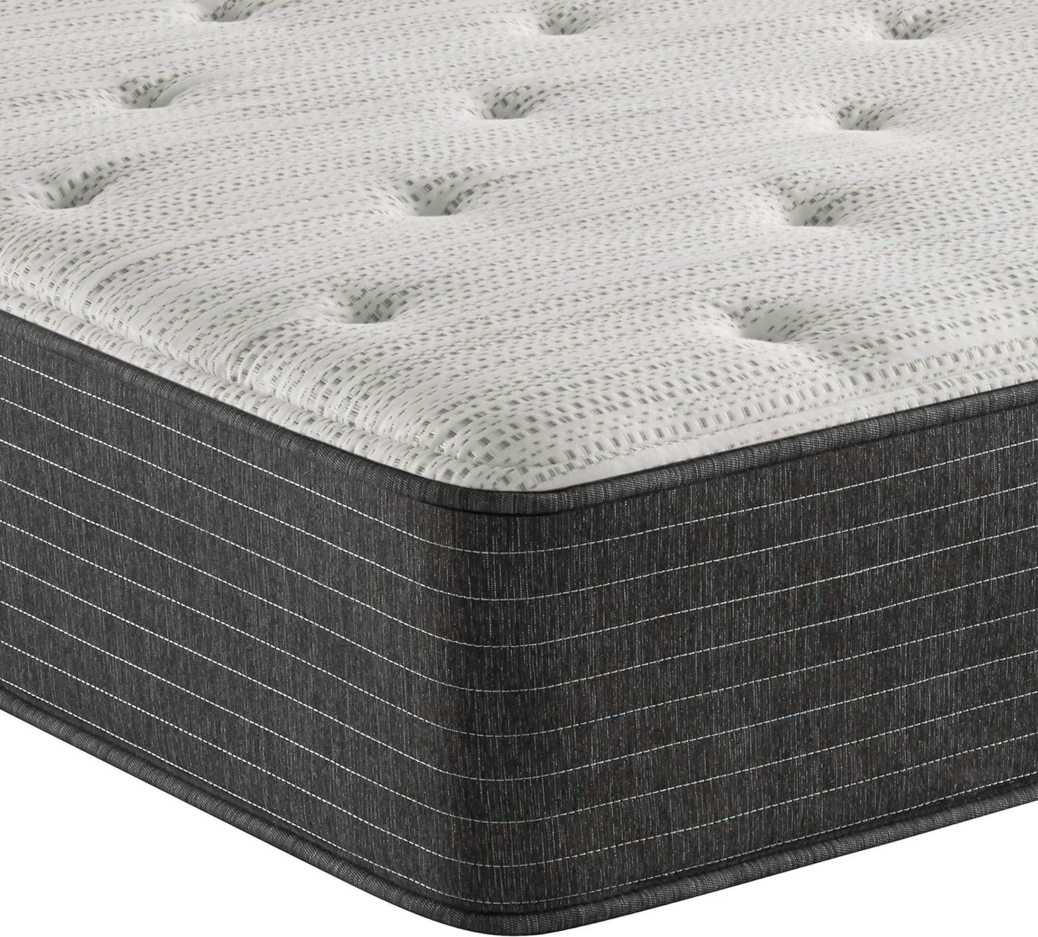 Contemporary Gray and White Twin XL Gel Memory Foam Innerspring Mattress