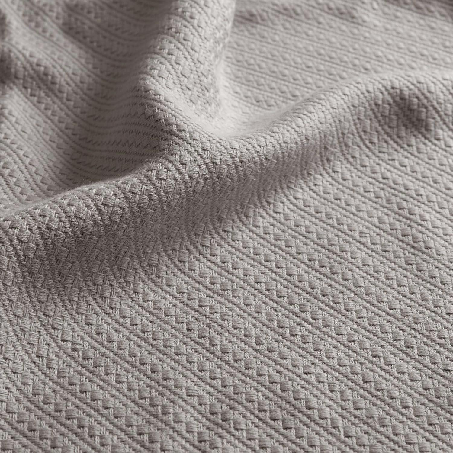 Supreme Liquid Cotton King-Size Blanket in Soft Gray