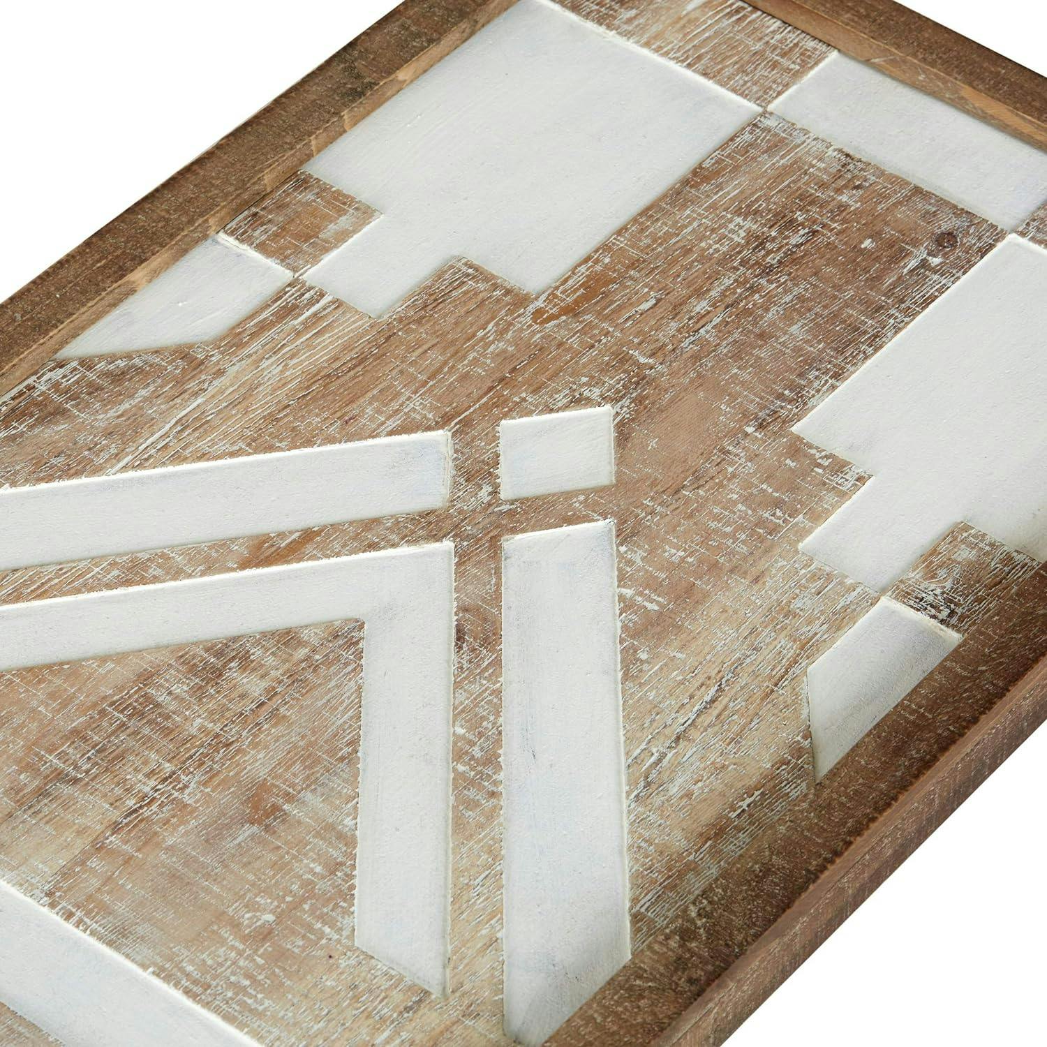 Mandal Geometric Carved Natural Wood 3-Piece Wall Decor Set