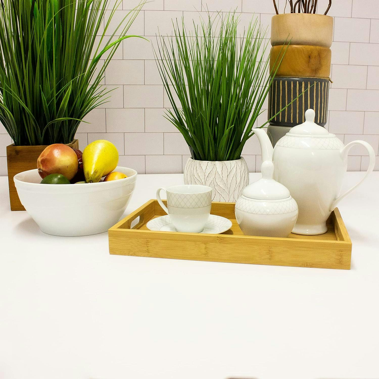 Eco-Friendly Bamboo Serving Tray 14.5" x 9.5"
