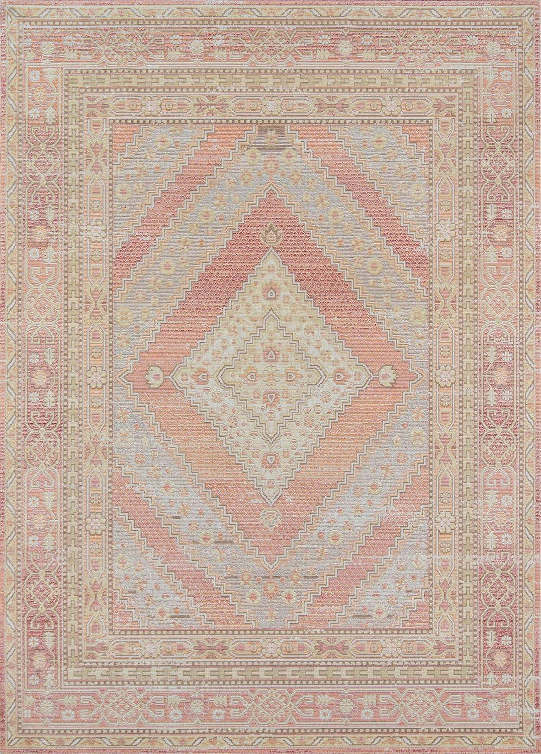 Elegant Isabella Pink Braided Synthetic 9'3" x 11'10" Area Rug
