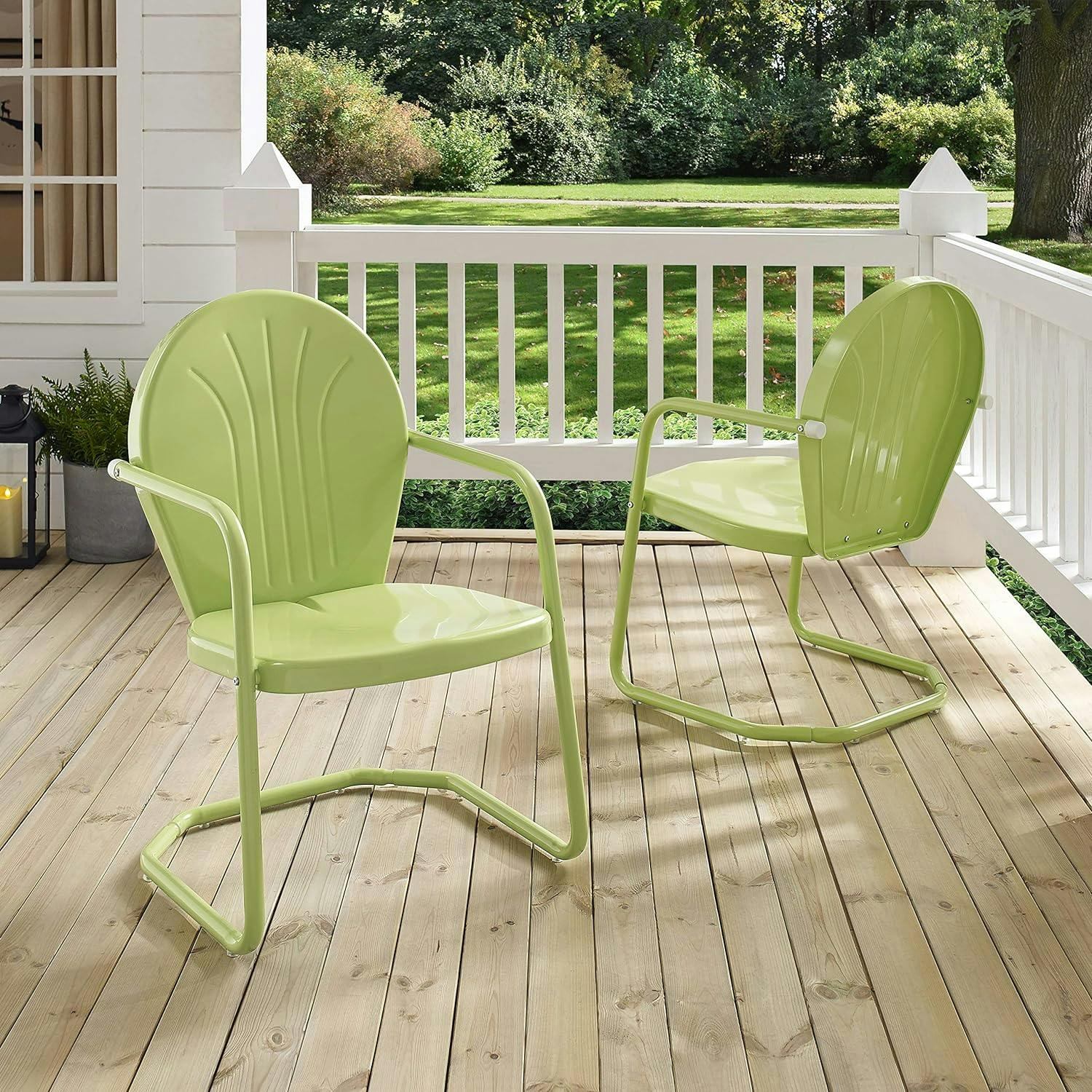 Key Lime Retro Metal Outdoor Lounge Chair