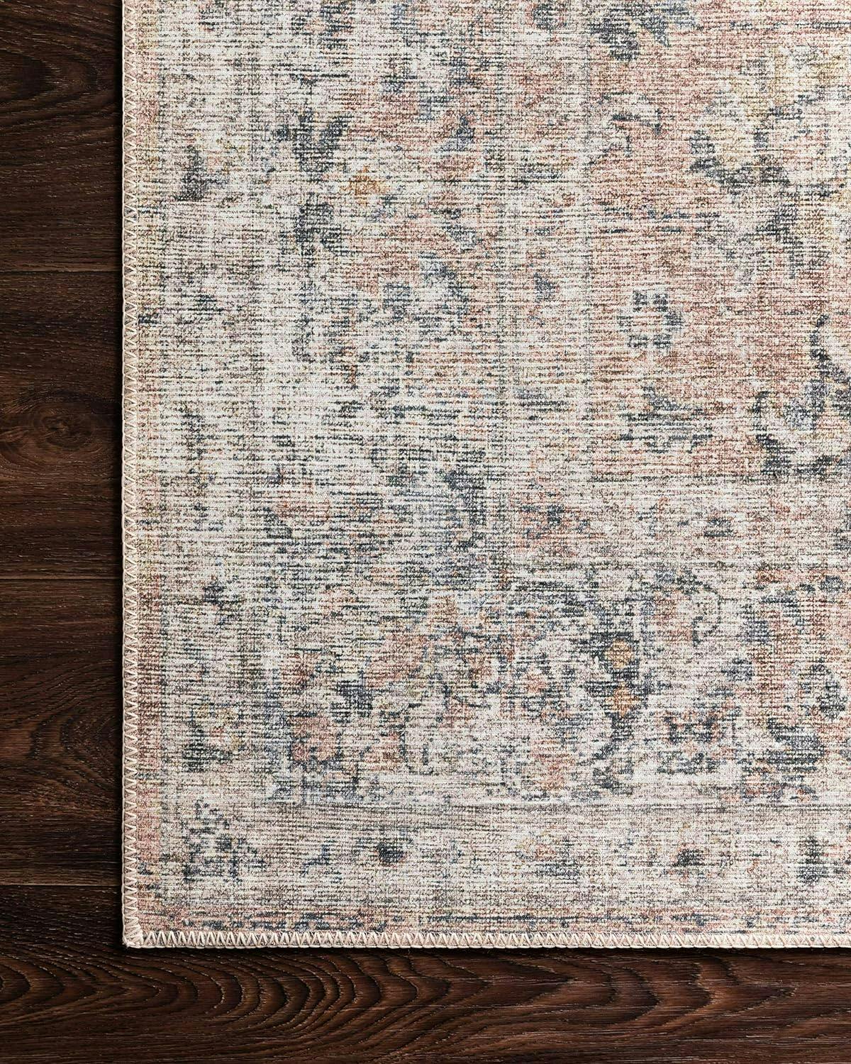 Elysian Blush & Grey 8' x 10' Wool-Synthetic Blend Area Rug