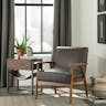 Accentrics Home Wood Frame Mid-Century Modern Grey Accent Chair DS-D030003-329