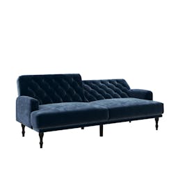 Hedy Twin 78.5'' Wide Velvet Tufted Back Convertible Sofa