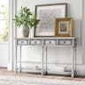 Two Drawer Tall Hall Console Table in Farmhouse Grey