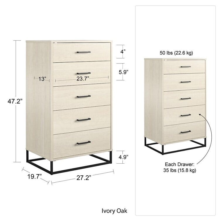 Kelly 5 - Drawer Dresser