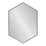 McNeer Hexagon Metal Wall Mirror, Bronze 31x22