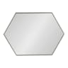 Kate and Laurel McNeer Modern Wall Mirror, 31 x 22, Silver, Geometric Hexagon Mirror for Wall