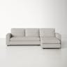 Sunpan Ethan Modern Grey Upholstered Sectional - Right Arm Facing - 110.50x64