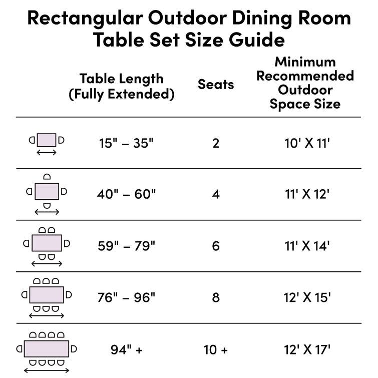 Comet Rectangular 10 - Person Outdoor Dining Set