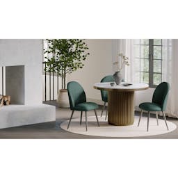 Ione Round Marble Dining Table