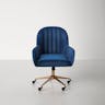 Channeled Back Office Chair in Navy