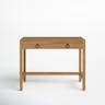 Lark Transitional Natural Wood 2 Drawer Rectangular Desk