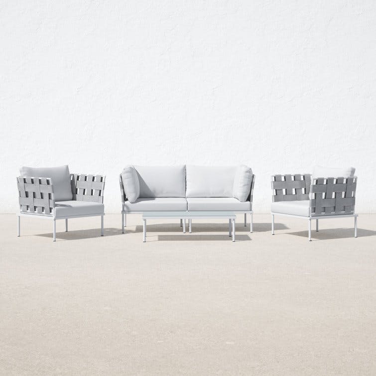 Carmine 4 Piece Sofa Seating Group with Cushions