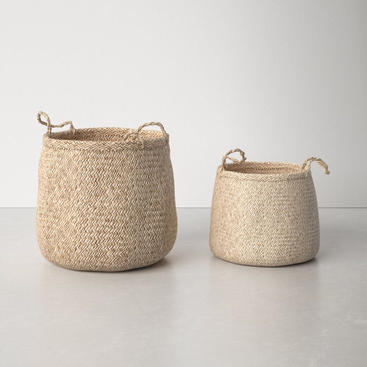 Handmade Nesting Seagrass General Basket - Set of 2