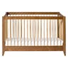 Babyletto Sprout Mid Century Chestnut Wood 4-in-1 Convertible Crib with Toddler Bed Conversion Kit