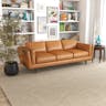 Lidia 89'' Mid-Century Modern Furniture Comfy Genuine Leather Sofa