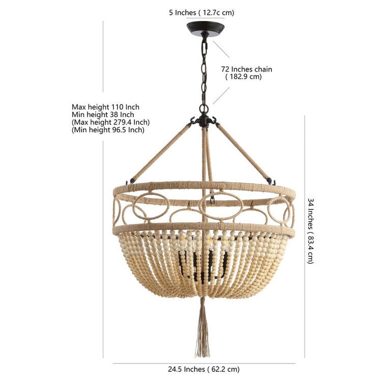 Sadie 4 - Light Dimmable Empire Chandelier
